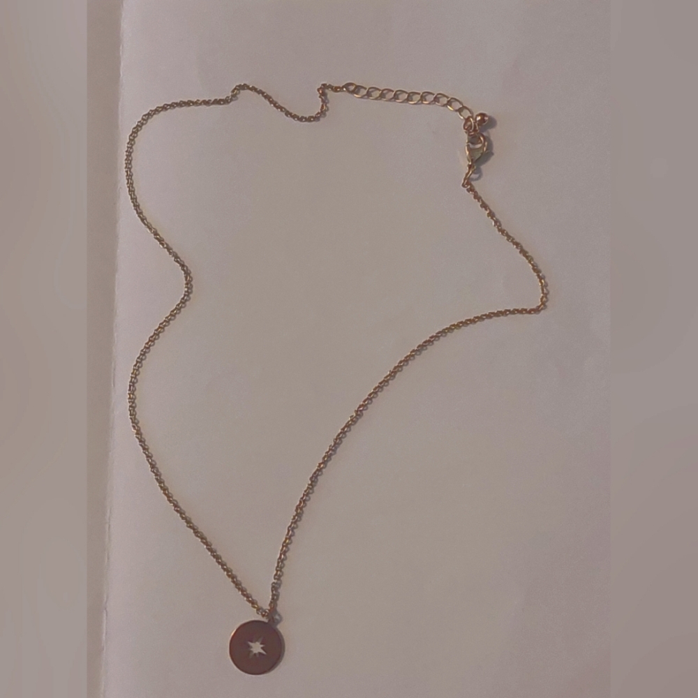 Gold North Star Pendant Necklace
